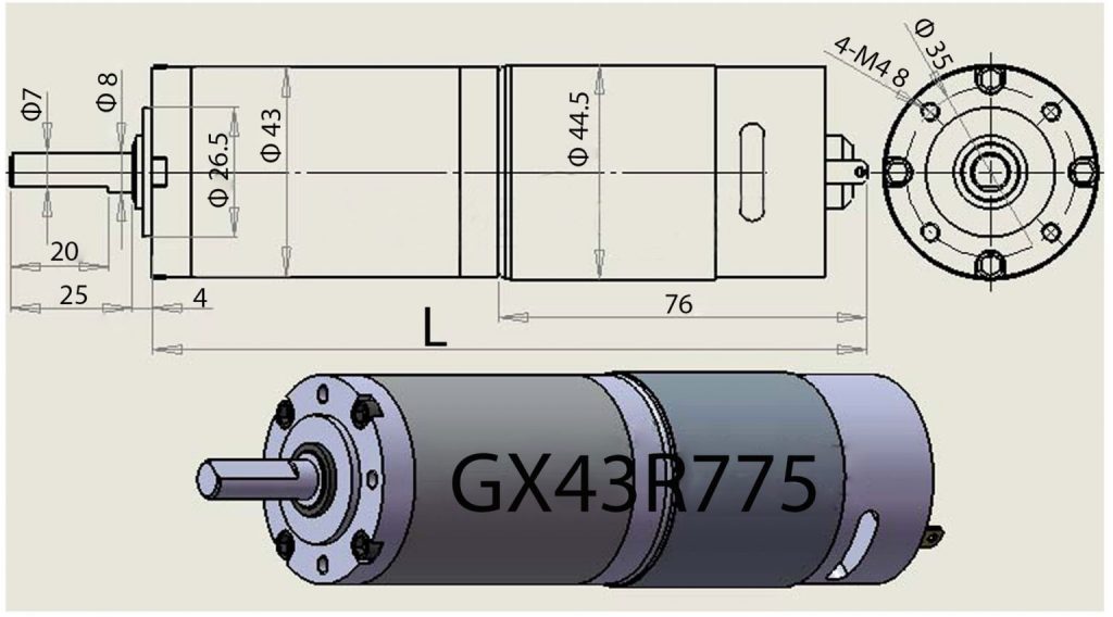 Ứng dụng của motor giảm tốc Planetary GX43775
